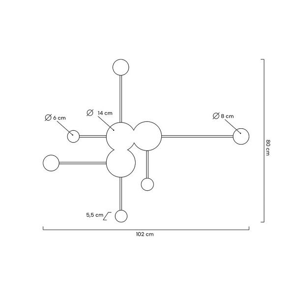 Lampa ścienna SHADOW MULTI czarna - Moosee